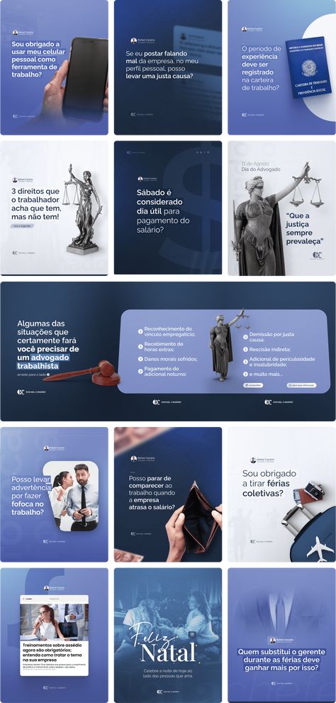 Social Media - Advogado :: Behance Social Media Layout Templates, Formal Social Media Design, Template Social Media Design, Social Media Design Graphics Instagram, Bank Social Media, Linkedin Post Design, Social Media Feed Design, Services Social Media Post, Layout Social Media