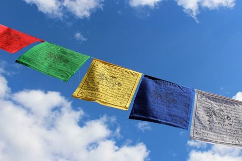 Cotton Tibetan Windhorse Prayer Flags Set of 10 Nepal Flag, Scenic Travel, Prayer Flags, Flag Sizes, Spiritual Awareness, Wind Chimes, Wind Sock, Outdoor Gardens, Really Cool Stuff