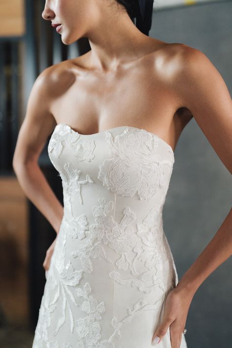 Georgina Wedding Dress by Anne Barge – Anne Barge Oleg Cassini Wedding Dress Davids Bridal, Classy Wedding Dress With Buttons Down Back, Luxury Fitted Organza Wedding Dress, Waist Band Wedding Dress, Florentine Neckline Wedding Dress, Eva Lendel Wedding Dresses Aretta, Mira Zwillinger Wedding Dress Strapless, Wedding Dress 2023 Spring, Wedding Dress With Waist Band