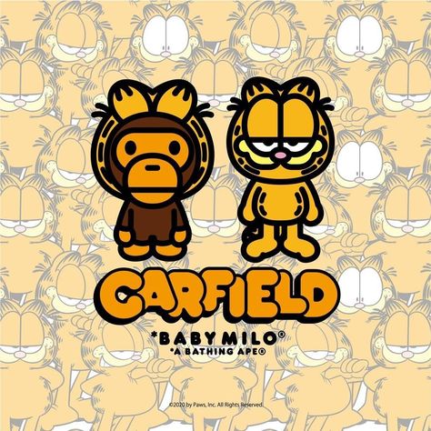 A BATHING APE® OFFICIAL on Instagram: “The world’s most popular cat, Garfield, and BAPE®️ come together for the first time. Garfield made his debut in a daily newspaper comic…” Bape Art, Baby Milo, 8k Ultra Hd, Retro Wallpaper Iphone, Hello Kitty Art, Iphone Wallpaper Pattern, Daily Newspaper, Canvas Painting Designs, Bathing Ape