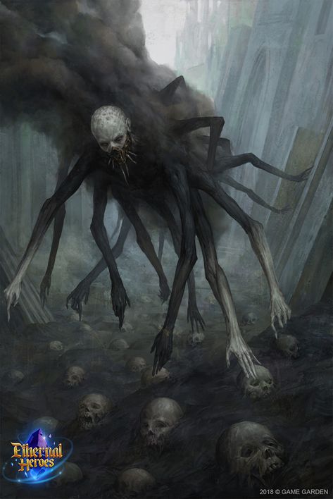 Shadow, Oleg Kapustin on ArtStation at https://www.artstation.com/artwork/XkPwR Mroczny Elf, Arte Occulta, Fantasy Demon, Dark Creatures, Creepy Monster, 다크 판타지, Monster Concept Art, Arte Obscura, Fantasy Monster