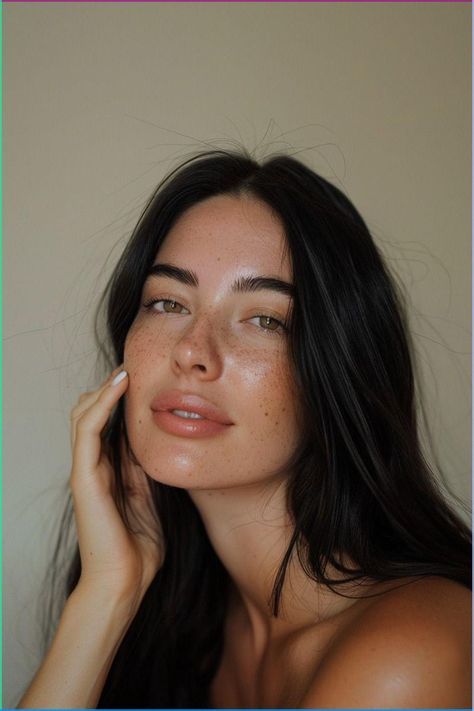 Photoshoot Natural Makeup, Neutral Dewy Makeup, Fresh Photoshoot Ideas, No Makeup Photoshoot Natural, Natural Makeup Photoshoot Ideas, Natural Glam Makeup Freckles, Effortless Natural Makeup, Natural Face Photoshoot, Fresh Natural Makeup Look