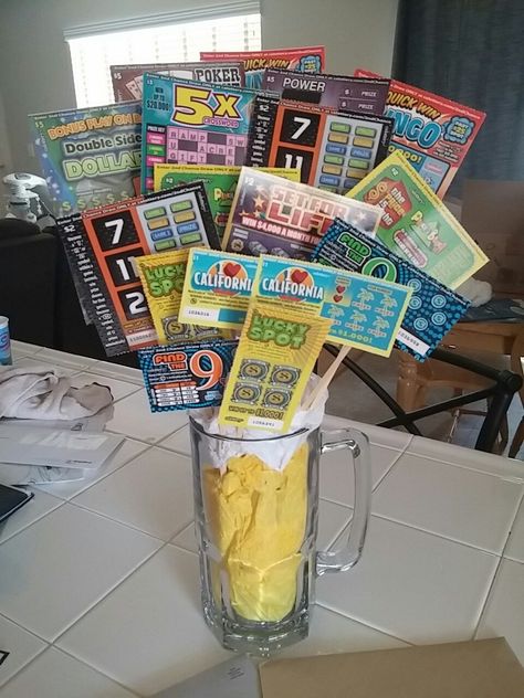 Lottery ticket bouquet, man bouquet, beer mug gift, husband birthday gift Lottery Ticket Bouquet, Lottery Ticket Gift, Gift Card Bouquet, Boss Birthday Gift, Man Bouquet, Surprise Gifts For Him, Raffle Baskets, Lottery Ticket, Gift Husband