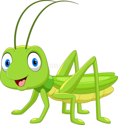 Grasshopper Cartoon, Cute Grasshopper, Grasshopper Pose, Wooden Wallpaper, Green Grasshopper, Beetle Illustration, Insect Crafts, Physical Activities For Kids, Colorful Logo Design