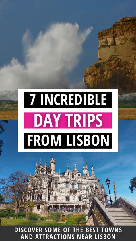 Discover the best day trips from Lisbon with this guide to unforgettable spots around Portugal! From the stunning coastal views of Nazare to the historic charm of Sintra and the picturesque village of Obidos, experience some of the top 10 things to do in Portugal outside the city. Perfect for travelers seeking unique adventures beyond Lisbon! Lisbon Instagram, Lisbon Restaurants, Portugal Destinations, Unique Adventures, Best Places In Portugal, Lisbon Food, Portugal City, Things To Do In Portugal, Portugal Cities