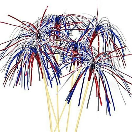 Firework Design, Fireworks Cake, 4th Of July Cocktails, Appetizer Display, Independence Day Party, Blue Fireworks, Food On Sticks, Fireworks Design, Cocktail Picks