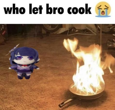 Raiden Shogun Meme, Cooking Meme, Losing Faith In Humanity, Raiden Shogun, Cute Jokes, Fandom Funny, Anime Meme, Im Going Crazy, Wholesome Memes