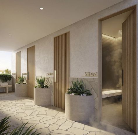 Spa Storefront Design, Spa Store Front Ideas, Luxury Aesthetic Clinic, Spa Lounge Area, Spa Hallway, Spa Interior Design Luxury, Wellness Spa Interior Design, Medspa Aesthetic, Spa Door