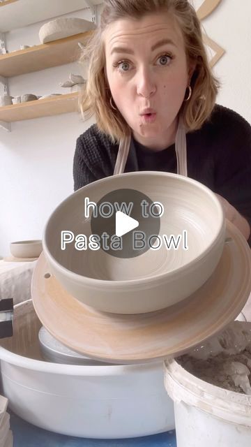 20K views · 1.2K likes | Lea Starke on Instagram: "how to Pasta Bowl my loves. next time we will do the  how to eat from Pasta Bowl okay? who wants to cook for me? • • • #throwing #wheelthrown #wheelthrownpottery #wheelthrowing #pottery #ceramics #ceramica #wheelthrownceramics #potterygirl #potterystudio #potteryhome #potterylove #art #artist #potteryprocess #processvid #ceramicart #mud #hands #keramik #keramikliebe #töpfern #töpferei #keramikgeschirr #potteryteacher #potteryclass" Wheel Thrown Pasta Bowls, Throwing A Pottery Bowl, Throw A Bowl On Wheel, Wheel Throwing Bowl, How To Make A Ceramic Bowl, Glazed Pottery Bowls, Pasta Bowl Ceramic, Big Pottery Ideas, How To Do Pottery