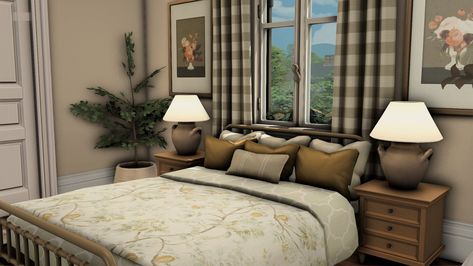 Vintage Bedroom Ideas Bloxburg, Bloxburg Bedroom Ideas Vintage, Green Bloxburg Bedroom, Villa Bloxburg, Autumn Bloxburg, Bedroom Ideas Cottagecore, Interior Bloxburg, Cozy Cottage Interiors, Bloxburg Inspiration