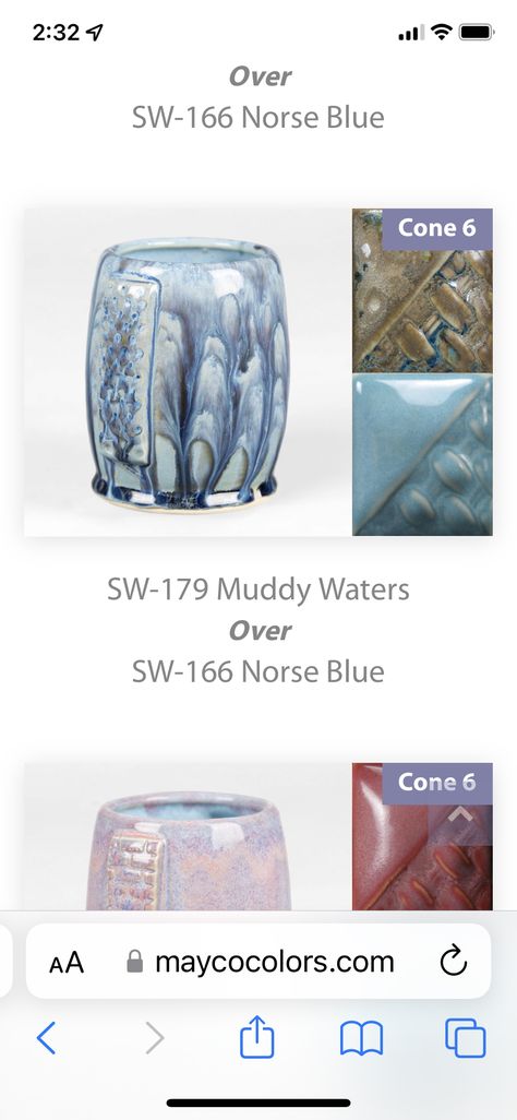 Muddy Waters Glaze Combinations, Muddy Waters Glaze, Norse Blue Glaze Combinations, Glaze Inspiration, Ceramic Glazing, Glazing Ideas, Glaze Combinations, Pottery Glaze, Muddy Waters