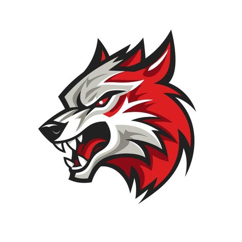 Wolf Vector, Mascot Logo Design, Logo Gaming, Team Mascots, Wolf Head, Mascot Logo, Vector Template, The Wolf, Design Vector