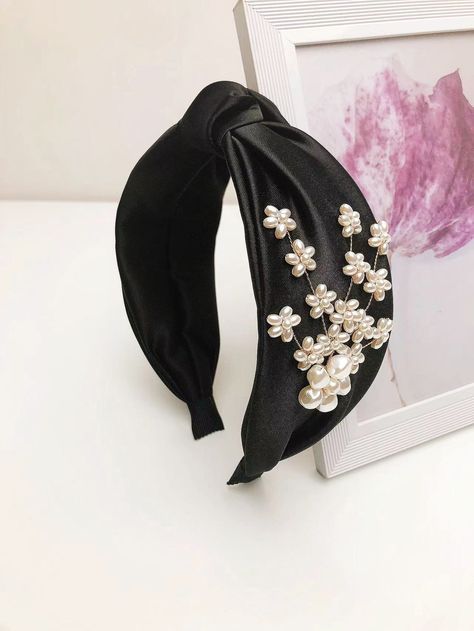 Black Glamorous Collar  Woven Fabric  Gorgeous Headband Embellished   Women Accessories Hair Accessories Diy Headband, Fascinator Hats Wedding, Fascinator Hats Diy, Embellished Headbands, Handmade Hair Accessories, Diy Hat, Diy Headband, Turban Headbands, Diy Hair Bows