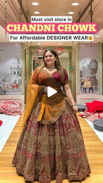 Ritika khurana | ❗STORE DETAILS❗
Amazing variety of designer lehengas, suits and sarees with such unique designs and intricate patterns!!
.
They have EVERY... | Instagram Suit From Saree, Unique Lehenga Designs, Chandni Chowk, Designer Lehengas, Outfits Woman, Reels Instagram, Designer Outfits, Lehenga Designs, Intricate Patterns