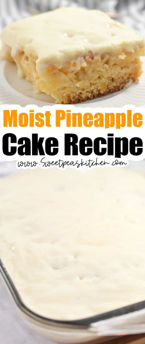 Moist Pineapple Cake Moist Pineapple Cake Recipe, Moist Pineapple Cake, Crushed Pineapple Cake, Cake Loaves, Easy Pineapple Cake, Pineapple Bread, Pineapple Cake Recipe, Awesome Desserts, Pineapple Desserts