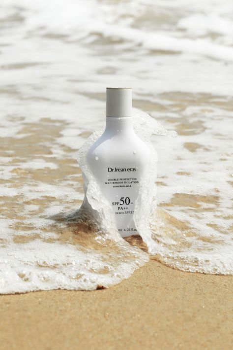 Perfume Beach Photoshoot, Surf Product Photography, Ocean Product Photography, Product Beach Photography, Beach Skincare Aesthetic, Beach Product Shoot, Sand Product Photography, Bathroom Product Photography, Water Product Photography