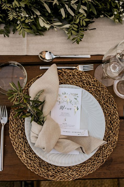 Organic Table Setting, Natural Organic Wedding, Wedding Dinner Table Setting, Wedding Plate Setting, Wedding Placemats, Organic Table, Wedding Invitation Suites, Rustic Glam Wedding, Boho Wedding Invitation