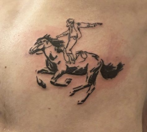 Horse Chest Tattoo, Loyle Carner Tattoo, Tattoo Designs Traditional, Tattoo Designs Japanese, Spider Tattoos, Cowboy Tattoo, Cowboy Tattoos, Tattoos Traditional, Traditional Tattoo Designs