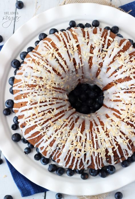 Blueberry Coconut Bundt Cake Quick Blueberry Muffins, How To Freeze Blueberries, The Best Coconut Cake, Freeze Blueberries, Best Coconut Cake, Coconut Bundt Cake, Best Coconut Cake Recipe, Blueberry Crumble Bars, Easy Bundt Cake