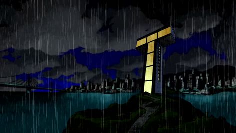 Teen Titans Tower, Old Teen Titans, Titan Tower, Teen Titan, The Titans, Landscape Background, Nightwing, Teen Titans, Late Night