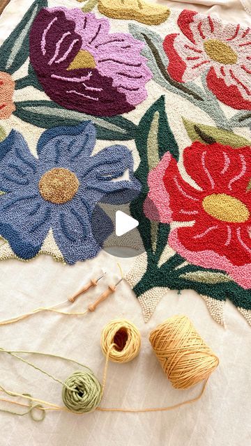 Punch Needle Rugs Ideas, Punch Needle Ideas Projects, Punchneedle Ideas, Punchneedle Rug, Enjoy The Process, Needle Embroidery, Punch Needle Embroidery, New Crafts, Needle Art