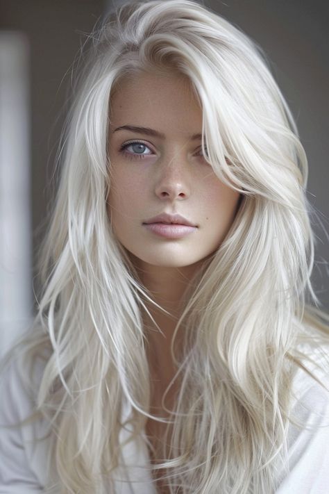 Winter Blonde Hair, Long Platinum Blonde, Platinum Blonde Balayage, Blonde Hair And Blue Eyes, Platinum Blonde Hair Color, Platinum Hair, Blonde Hair Blue Eyes, White Blonde, Winter Hair Color