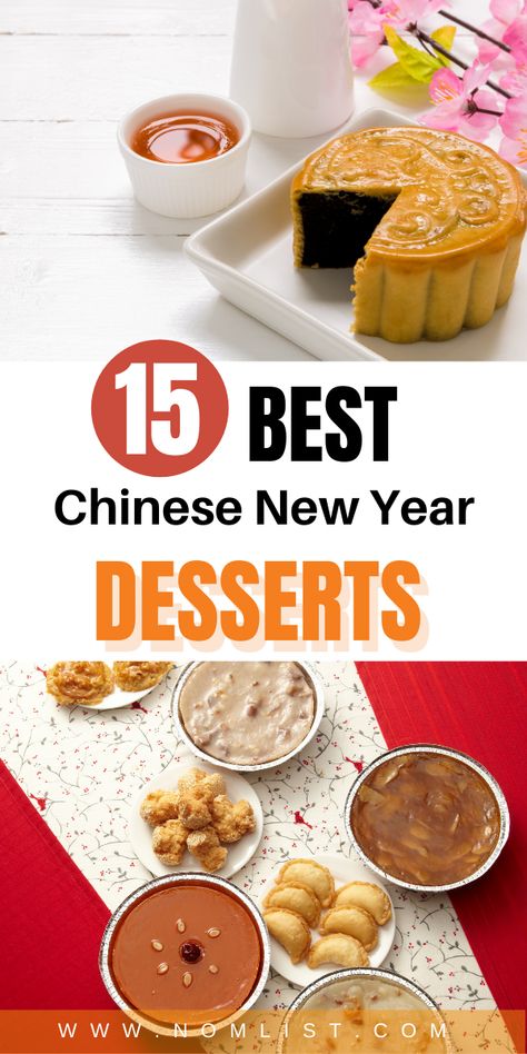 Chinese Lunar New Year Food, Chinese New Year Dessert Ideas, Chinese Desserts Traditional, Lunar New Year Desserts, Chinese New Year Dessert, Chinese Treats, New Years Desserts, Lunar New Year Food, New Year Desserts