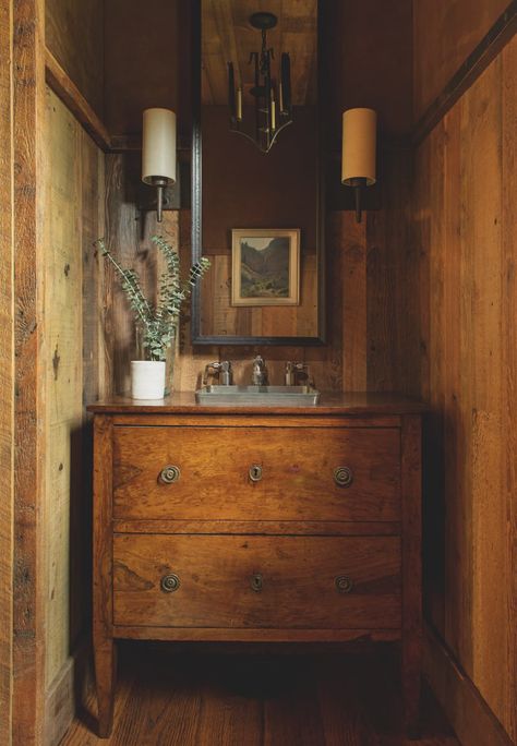 River’s Edge - Peace Design Peace Design, Mountain Interiors, Cabin Bathrooms, Ranch Decor, Cabin Interiors, Cabin Living, Cabin Style, Rustic Cabin, Ranch House