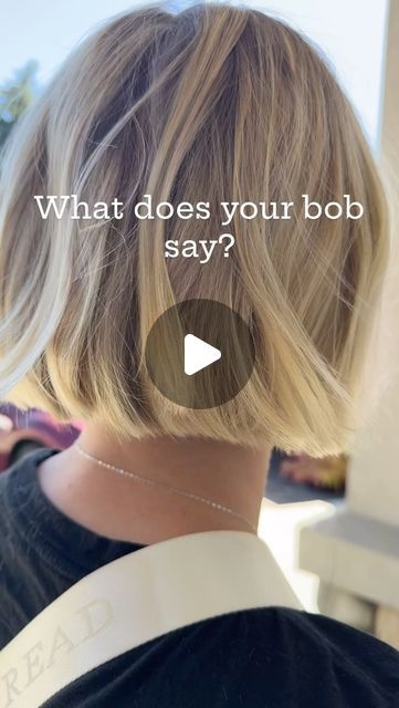 Jill Tovar on Instagram: "What does your bob say?  I would say your Bob says a lot about your hairdresser because there are so many ways to go about it but what I used to see as a hairstylist that specifies Bob’s is that you cut out the weight behind the ear 👂  . ." Blond Bob, Razored Bob, Highlight Ideas, Grey Blonde Hair, Hair Highlight, Bob S, Hair Flip, Trending Haircuts, The Ear