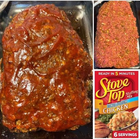 Paula Deen 󰦉 | You all have got to try meatloaf made with Stove Top stuffing | Facebook Stove Top Stuffing Meatloaf Recipes, Stove Top Meatloaf, Stuffing Meatloaf, Stove Top Stuffing Meatloaf, Taco Mac And Cheese, Stove Top Stuffing, Stove Top Stuffing Mix, Supper Tonight, Delicious Meatloaf