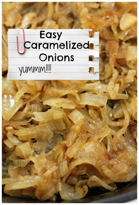 There is no secret that caramelized onions are amazing. A simple how-to guide with photos. They take almost no effort and only 3 ingredients. Pin it to up your condiments, appetizers and snacks. Healthy Vegetable Recipes, Top Recipes, Healthy Side Dishes, Cookbook Recipes, Caramelized Onions, Grilled Cheese, Vegetable Dishes, Clean Eating Recipes, 4 Ingredients