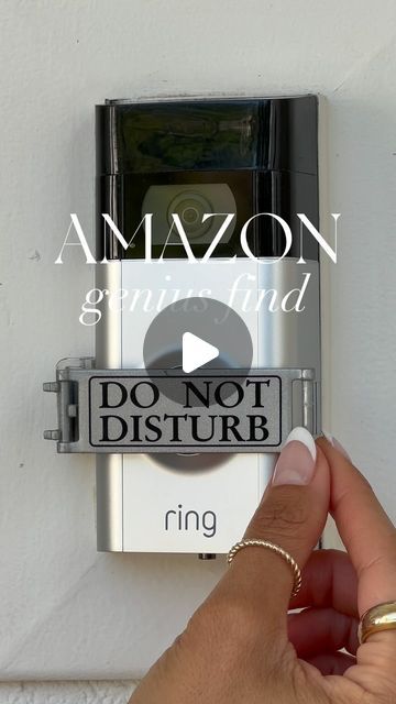 Jen Adams on Instagram: "Tap link in bio or comment “GET” to shop! Amazon under $20 viral doorbell sign!🤩 Follow me @interiordesignerella for links as Meta is rolling out a new feature where we will all only get DMs from those we follow❤️ So for those who follow & comment “GET” check your DM as you will automatically get links sent to you! But no pressure to follow!🤗❤️ If you prefer not to follow or if they don’t send (IG can have a lot of glitches!🙈) you can always tap the link in my bio to shop!🥰 Eliminate unwanted doorbell ringing and interruptions from solicitors with this simple but effective sign!! 🛑 It physically blocks any doorbell button type from being pushed!! The sign is dual purpose, interchangeable and easy to install!!! 👏🏻 It’s so helpful for napping babies, remote wo Doorbell Sign, Doorbell Button, No Pressure, Remote Workers, Ring Doorbell, Types Of Buttons, Amazon Must Haves, Have A Beautiful Day, July 28