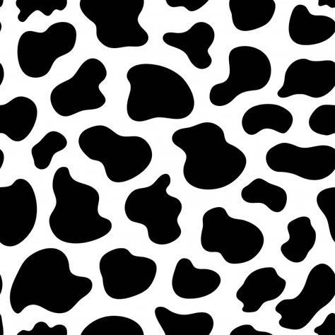 Black and white seamless pattern with co... | Premium Vector #Freepik #vector #pattern #animal #wallpaper #cow Cow Print Fabric, Cow Wallpaper, Cow Print Wallpaper, Zestaw Ikon, Collage Mural, Spotted Animals, 패턴 배경화면, Black Cow, Animal Prints Pattern