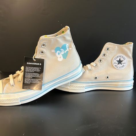 Limited Edition Golf Le Fleur Converse. New. Tyler The Creator Converse. Women’s 8 1/2 Tyler The Creator Clothes, Tyler The Creator Shoes, Golf Wang Shoes, Le Fleur Shoes, Tyler The Creator Converse, Golf Converse, Sir Baudelaire, Tyler Style, Golf Tyler The Creator