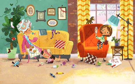 Anna and the Tooth Fairy on Behance Kindergarten Drawing, Illustrator Sketch, Room Illustration, Story Books Illustrations, Illustration Art Kids, 동화 삽화, The Tooth Fairy, Picture Books Illustration, Childrens Books Illustrations