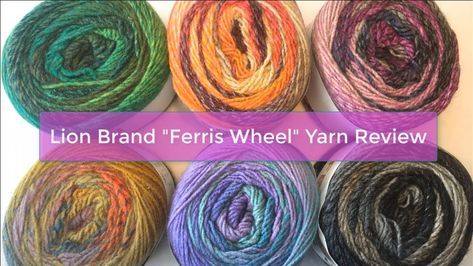 Yarn Review: “Ferris Wheel” by Lion Brand Lion Brand Ferris Wheel Yarn Patterns Crochet, Ferris Wheel Crochet Pattern, Lion Brand Ferris Wheel Crochet Pattern, Lion Brand Ferris Wheel Yarn Patterns, Lion Brand Landscapes Patterns, Lion Brand Mandala Sparkle Yarn, Lion Brand Mandala Yarn, Tunisian Crochet Hook, Lion Brand Yarn