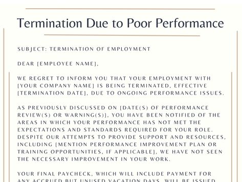 In today’s ever changing world of work, the unfortunate reality is that employee termination is an inevitable part of the employment lifecycle. While this process can be emotionally challenging for everyone involved, a well-structured termination letter can ensure a professional and legally compliant approach to letting an employee go. We hope the template helps simplify part of this often difficult process. Best of luck! Terminating An Employee, Termination Letter To Employee, Letter Of Commendation, Termination Letter, Persuasive Letter, Boss Moves, Process Flow, Leadership Management, Best Of Luck