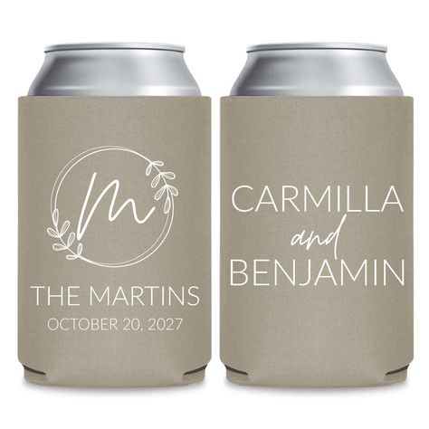 Wedding Rehearsal Favors, Custom Wedding Favors, Personalized Can Cooler, Custom Can Coolers, Personalized Stubby Holder Wedding Favor, Wedding Can Coolers, Wedding Coolers, Personalized Coolers, Customized Coolers, Beverage Insulators, Personalized Favors, Custom Wedding Favor, Wedding Beer Huggers, Beer Holders, Wedding Can Holders, Custom Coolers, Wedding Cooler Make your wedding extra special with this cute wedding can coolers! I have a variety of can cooler colors and imprint colors that you can choose from! If you have your own design, send us a message! We can personalize these can coolers for you! Custom orders are greatly appreciated! - Free Shipping on all  Custom Wedding Can Coolers - Guests always appreciate a wedding can cooler favor, especially one with a little unexpected sa Wedding Coolers, Custom Cooler, Beer Wedding, Beer Holders, Stubby Holder, Custom Wedding Favours, Personalized Favors, Wedding Rehearsal, White Ink