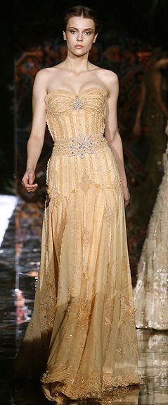 Zuhair Murad 2014 Fashion Trends, Fancy Frocks, Couture Designers, فستان سهرة, Zuhair Murad, Couture Gowns, Lace Fashion, And Dresses, Mellow Yellow