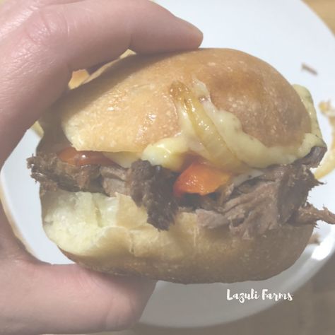 Philly Cheese Steak Sliders with Leftover Roast Beef Leftover Roast Beef Recipes, Cheesesteak Sliders, Philly Cheese Steak Sliders, Leftover Roast Beef, Philly Cheese, Roast Beef Recipes, Shredded Beef, Pickled Veggies, Beef Cuts