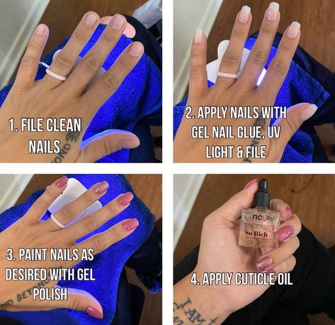 Nails, nail polish, press on nails, beauty, TikTok, viral, gel nails, diy, diy nails, Apply Press On Nails With Acrylic, Gel Cured Press Ons, How To Apply Press On Nails, Glue On Nails Hacks, Nail Glue Remover, Paint Nails, Dip Nail, Gel Nails At Home, Diy Nails At Home