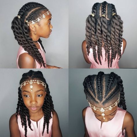 65 Easy Natural Hairstyles For Teenage Black Girls - Coils and Glory Twisted Braid Hairstyles, Braid Hairstyles Ideas, Easy Natural Hairstyles, Twisted Braid, Girls Natural Hairstyles, Hair Twist Styles, Girls Hairstyles Braids, Natural Hair Styles Easy