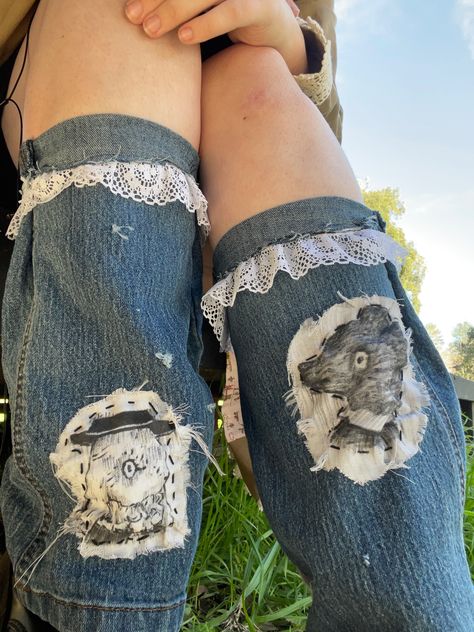 Jean Arm Warmers, Jean Legwarmers, Legwarmers Outfit Jeans, Homemade Leg Warmers, Diy Legwarmers, Jeans Leg Warmers, Homemade Jeans, Quirky Fashion Vintage, Legwarmers Outfit