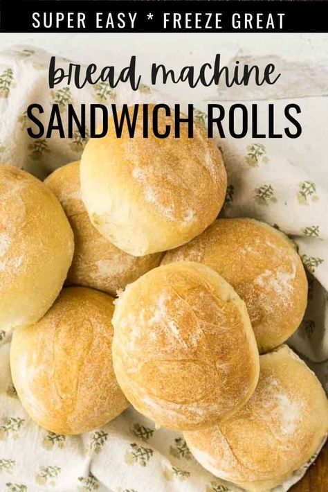 Bread Machine Rolls Recipes, Sandwich Roll Recipe, Bread Machine Rolls, Bread Machine Recipes Sweet, Easy Bread Machine Recipes, Sandwich Rolls, Sourdough Rolls, Bread Maker Recipes, Homemade Bread Recipes Easy