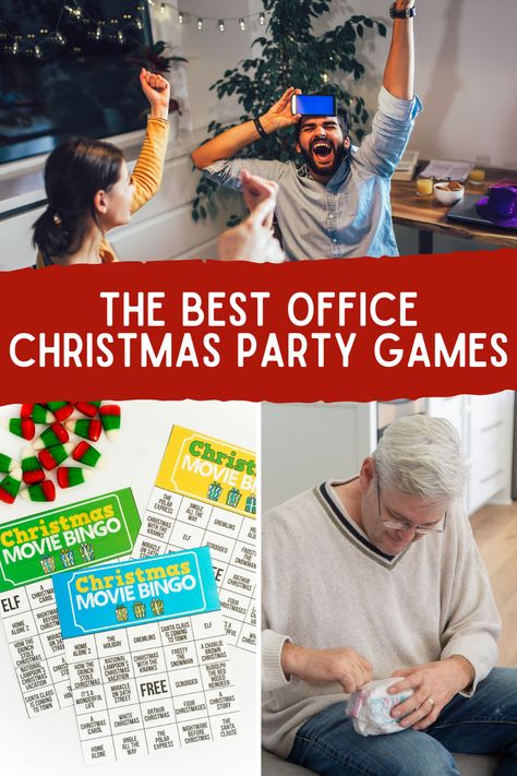 Christmas Party Games At A Restaurant, Holiday Party Games Office, Holiday Game For Work, Easy Office Christmas Party Games, Games For Staff Christmas Party, Coworker Christmas Party Ideas, Christmas Work Games Party Ideas, Games For Company Christmas Party, Holiday Games For Work Christmas Parties