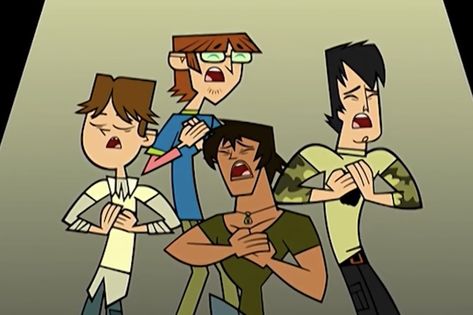 Total Drama Group Photo, Total Drama Drama Brothers, Justin And Trent Total Drama, The Drama Brothers, Drama Brothers Total Drama, Trent Total Drama, World Of Gumball, Army Men, The Amazing World Of Gumball