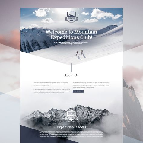 Hero Image Design Inspiration, Hero Images Web Design, Hero Image Website, Mountain Website Design, Nature Website Design, Web Design Layout, Desain Ux, Diy Website Design, Travel Website Design