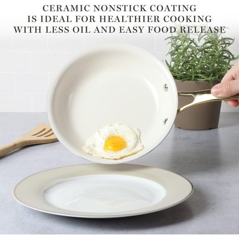 Martha Stewart Lockton Premium Nonstick PFA Free Ceramic Interior 10 Piece Heavy Gauge Enamel Ceramic Nonstick Cookware, Ceramic Interior, Ceramic Cookware Set, Nonstick Cookware Sets, Ceramic Cookware, Frying Pans, Pots And Pans Sets, Kitchen Pot, Nonstick Cookware