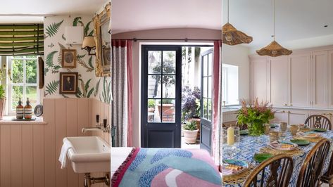 6 ways to use Setting Plaster, Farrow & Ball's iconic pink(ish) paint Brassica Farrow And Ball, Farrow And Ball Hallway, Farrow And Ball Kitchen, Setting Plaster, Contemporary Design Style, Guest Bedroom Design, Bathroom Color Schemes, Interior Design Advice, Farrow And Ball