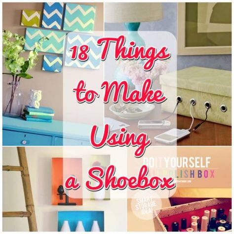 A regular old shoe box can made into something beautiful thanks to this post from The Tip Junkie!  Before you go tossing out that cardboard box, check out this post and see if anything would fit in… Diy Things To Make, Shoe Box Diy, Shoe Box Crafts, Recycled Decor, Diy Things, Shoe Boxes, Things To Make, Diy Recycle, Organizing Ideas